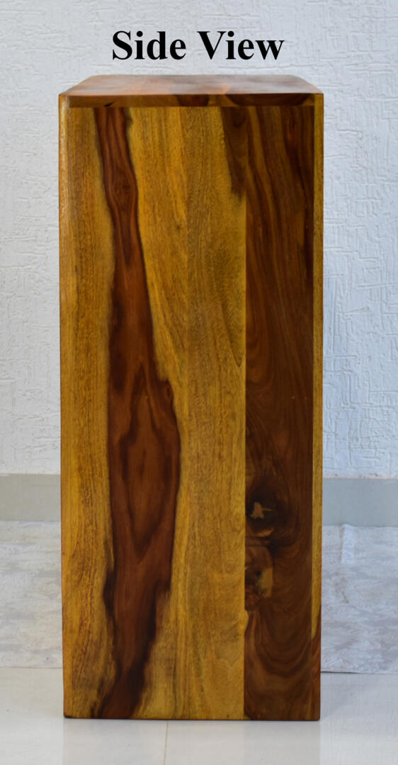 Ruth Multipurpose Bookshelf/Tower - Yellow Brown Natural Teak) - Image 5